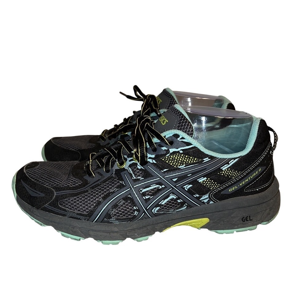 ASICS Gel-Venture 6 Women's Trail Running Shoes Black Aquarium T7G6N Size 9.5